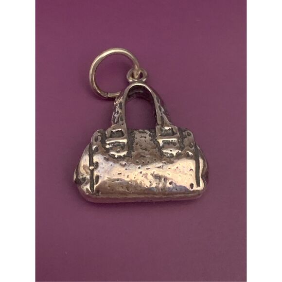 .925 Doctors Handbag Vintage Sterling Silver Jewelry Charm #purse collection - Picture 2 of 4